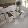 Skraut Home | Ausziehbarertisch | Multifunktionaler ausziehbarer | 260 | Für 12 Gäste | Esszimmertische | Moderner Stil | Zement Bild 2