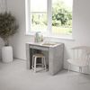 Skraut Home | Ausziehbarertisch | Multifunktionaler ausziehbarer | 260 | Für 12 Gäste | Esszimmertische | Moderner Stil | Zement Bild 4