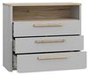 Jugendzimmer Surfino 7 teiliges Komplett Set in Grau und Catania Eiche mit Kleiderschrank, 120x200 Jugendbett mit Bettschubkästen Nachttisch Schreibtisch Kommode Regal - MD110955 Bild 5