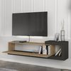 Fernsehschrank Luhanka 150x29,5x38,5cm Eiche / Anthrazit [en. casa] Bild 2