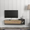 Fernsehschrank Luhanka 150x29,5x38,5cm Eiche / Anthrazit [en. casa] Bild 3
