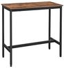 Vasagle Bartisch, Küchentisch, Küchentresen, rechteckiger Stehtisch, stabiles Metallgestell, 100 x 40 x 90 cm & Barhocker, 2er Set, Barstühle, Küchenstühle, für Küche, Wohnzimmer, 40 x 30 x 65 cm Bild 5