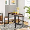 Vasagle Bartisch, Küchentisch, Küchentresen, rechteckiger Stehtisch, stabiles Metallgestell, 100 x 40 x 90 cm & Barhocker, 2er Set, Barstühle, Küchenstühle, für Küche, Wohnzimmer, 40 x 30 x 65 cm Bild 4