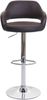 Barhocker HWC-F16, Barstuhl Tresenhocker Drehhocker, mit Lehne Kunstleder ~ braun-schwarz Bild 2