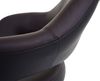 Barhocker HWC-F16, Barstuhl Tresenhocker Drehhocker, mit Lehne Kunstleder ~ braun-schwarz Bild 5