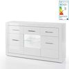 Anrichte Sideboard BALVE-61 in weiß Hochglanz mit Glasausschnitt und Beleuchtung BxHxT: 164 x 97 x 42 cm Bild 4