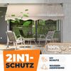KESSER® Klemmmarkise mit Handkurbel & LED Lichterkette | Balkonmarkise ohne Bohren | Markise UV-beständig höhenverstellbar & wasserabweisend | Sonnenschutz für Balkon Terrasse & Garten Beige, 200cm Bild 4