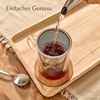 Cosumy Teeglas Teetasse mit Deckel und Sieb - Teeglas mit Sieb & Untersetzer 400ml, 1-tlg, Glas, Zubereiter inkl. Untersetzer - Geschenk Tasse - Feinmaschiger Filter Bild 3