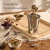 Cosumy Teeglas Teetasse mit Deckel und Sieb - Teeglas mit Sieb & Untersetzer 400ml, 1-tlg, Glas, Zubereiter inkl. Untersetzer - Geschenk Tasse - Feinmaschiger Filter Bild 5
