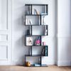 Happy Garden Bücherregal im modernen Stil 6 Regale schwarz Virginia. Aufbewahrungsmöbel für Wohnzimmer, Schlafzimmer oder Büro. Regale für Bücher. Bild 2