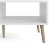 Dmora Couchtisch, Farbe Weiß und Eiche, 98,7 x 43,3 x 60,2 cm Bild 5