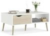 Dmora Couchtisch, Farbe Weiß und Eiche, 98,7 x 43,3 x 60,2 cm Bild 3