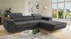 Ecksofa Divo mit Schlaffunktion, Bettkasten und einstellbare Kopfstützen (Grau (Kronos 22), Ecksofa Rechts) Bild 2