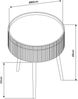 Couchtisch Bongard in gerillter Optik Ø60x45 cm Weiß [en. casa] Bild 2