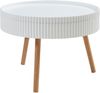 Couchtisch Bongard in gerillter Optik Ø60x45 cm Weiß [en. casa] Bild 5