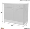 Flex-Well Unterschrank Antigua (B x H x T) 100 x 86 x 60 cm, für viel Stauraum Bild 5