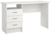 Dmora Linearer Schreibtisch mit drei Schubladen, weiße Farbe, Maße 120 x 72 x 48 cm Bild 3