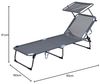 Greemotion Gartenliege Bäderliege Aluminium 183 x 61 x 50 Bild 2