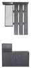 HTI-Living Garderobe Garderobenpaneel mit Schuhschrank Thekla Beton (Set, 2 St, 1 Garderobenpaneel mit Spiegel, 1 Schuhschrank), mit Spiegel Hutablage und 5 Kleiderhaken Bild 3
