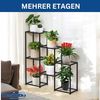 DanDiBo Blumenregal indoor Metall Schwarz 6 Ebenen 96578 Blumentreppe Modern Pflanzentreppe Design Pflanzenregal Bild 3