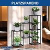 DanDiBo Blumenregal indoor Metall Schwarz 6 Ebenen 96578 Blumentreppe Modern Pflanzentreppe Design Pflanzenregal Bild 4