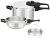 5tlg. Set - XL Schnellkochtopf PRAKTIKA PLUS induktionsfähig / ELO / Topfset / Kochtopfset / Schnellkochtopfset Bild 1