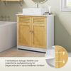 EUGAD Waschbeckenunterschrank Unterschrank Badezimmerschrank Waschtisch Badschrank mit 2 Türe 60 x 30 x 60 cm Weiß/Natur Bild 5