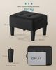 SONGMICS Sitzhocker, Fußhocker, Leinenimitat, Hocker, Dicke Polsterung, bis 150 kg belastbar, für Wohnzimmer Schlafzimmer Eingangsbereich, tintenschwarz Bild 3
