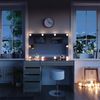 Schminktisch Sherry Greige 120 cm mit LED Beleuchtung und Hocker Vicco Bild 4