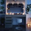 Schminktisch Sherry Greige 120 cm mit LED Beleuchtung und Hocker Vicco Bild 5