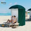 Outsunny Sonnenschirm Sonnenschutz mit Seitenwand, Strand,Polyester, Dunkelgrün, LxB: 220x220 cm, Sonnenschutz, Strandschirm, Φ2,2 x H2,2m Bild 2