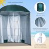 Outsunny Sonnenschirm Sonnenschutz mit Seitenwand, Strand,Polyester, Dunkelgrün, LxB: 220x220 cm, Sonnenschutz, Strandschirm, Φ2,2 x H2,2m Bild 3
