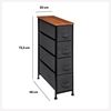 Badregal mit 4 Textilschubladen, 48 x 20 x 75 cm - 5five Simple Smart Bild 2