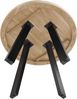 SAM Runder Esszimmertisch 80 cm Sophia, Akazienholz massiv, Esstisch naturfarben, 4-Fuß-Gestell Metall schwarz, Holztisch Industrial, aufgedoppelte Tischplatte 50(25+25mm), FSC® 100% Zertifiziert Bild 4