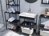 trendteam smart living - Lorin - Standregal - Schwarz - Badregal mit 2 offenen Fächern - (BxHxT) 51 x 80 x 30 cm - modernes Design mit stabilem Metallgestell Bild 5