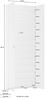 Schuhschrank >SPAZIO< (BxHxT: 73,4x200x18,6 cm) in weiß - 73,4x200x18,6 (BxHxT) Bild 3