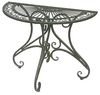 Tisch Halbrund Wandtisch Halbtisch 130434 Beistelltisch aus Metall 90 cm Gartentisch Konsole Bild 4