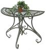 Tisch Halbrund Wandtisch Halbtisch 130434 Beistelltisch aus Metall 90 cm Gartentisch Konsole Bild 3