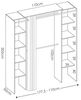 Vente-unique - Kleiderschrank Kleiderschranksystem - B. 110/180 cm - Eichefarben & Anthrazit - DORIAN Bild 3
