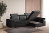 MOEBLO Ecksofa LUKA, modernes Schlafsofa, bequemes Sofa mit Liegefunktion, verstellbare Kopfstützen Sofa, Sofa mit Bettkasten, Ecksofa mit eleganten Metallfüßen, gemütliches Sofa für Wohnzimmer, Schlafsofa mit Stauraum, hochwertiges Ecksofa Stoff, mode... Bild 5
