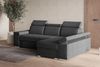 MOEBLO Ecksofa LUKA, modernes Schlafsofa, bequemes Sofa mit Liegefunktion, verstellbare Kopfstützen Sofa, Sofa mit Bettkasten, Ecksofa mit eleganten Metallfüßen, gemütliches Sofa für Wohnzimmer, Schlafsofa mit Stauraum, hochwertiges Ecksofa Stoff, mode... Bild 4