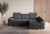MOEBLO Ecksofa LUKA, modernes Schlafsofa, bequemes Sofa mit Liegefunktion, verstellbare Kopfstützen Sofa, Sofa mit Bettkasten, Ecksofa mit eleganten Metallfüßen, gemütliches Sofa für Wohnzimmer, Schlafsofa mit Stauraum, hochwertiges Ecksofa Stoff, mode... Bild 3