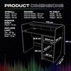 X Rocker Gamingtisch Electra Gaming Schreibtisch mit RGB-Beleuchtung & Wireless Charging Bild 2