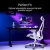 ASUS ROG Destrier Ergo Core White Gaming Stuhl (ergonomischer Gaming Chair, 360 Grad Armstützen mit bis zu 14cm Höhe für Mobile Gaming, Nylonrahmen, Mesh, Lendenwirbelstütze und Kopfstütze, Weiß) Bild 3