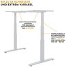 boho office® Basic Line - ultraschneller 80 mm/sek. elektrisch stufenlos höhenverstellbarer Schreibtisch in Weiß mit Memoryfunktion, Touchscreen und fortschrittlichem Kollisionsschutz Bild 4