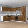 vidaXL Unterschrank, Küchenschrank mit Schublade 2 Fächern, Geschirrschrank für Küche, Küchenunterschrank Schrank Küchenmöbel, Räuchereiche Bild 2