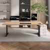 JUMMICO Schreibtisch elektrisch höhenverstellbar mit 4-Stufiger Memory Funktion, Beige, 200x80 cm Bild 2
