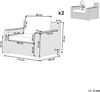 Gartensessel 2er Set ARDEA Rattan Hellbraun Bild 3