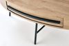 designimpex Couchtisch Design HA-100 Tisch oval Eiche Gold - Schwarz matt Schublade Bild 5