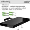 STILISTA® Wandregal Volato, freischwebend, Stärke 3,8cm, schadstoffgeprüft, Holzdekor-weiß Rustikal, 100 cm Bild 3